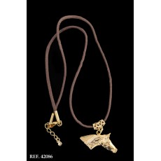 Gargantilha Couro Cabeça Cavalo